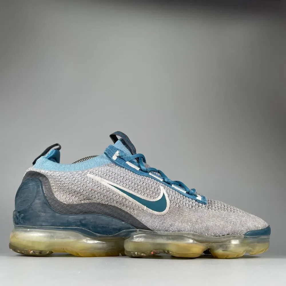 Nike Air VaporMax 2021 Flyknit Men's 11 Gray Blue Running Sneakers Athletic Shoe